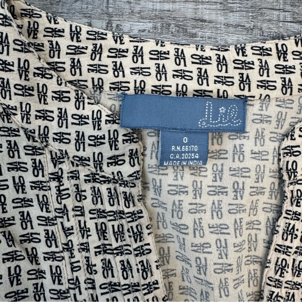 Anthropologie Lil love print lightweight cap sleeve lined dress size 0 H19 - Picture 2 of 5